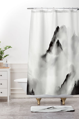 Dan Hobday Art Japan Shower Curtain And Mat