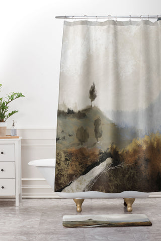 Dan Hobday Art La Collina Shower Curtain And Mat