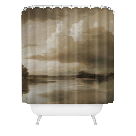 Dan Hobday Art Lake Park Shower Curtain