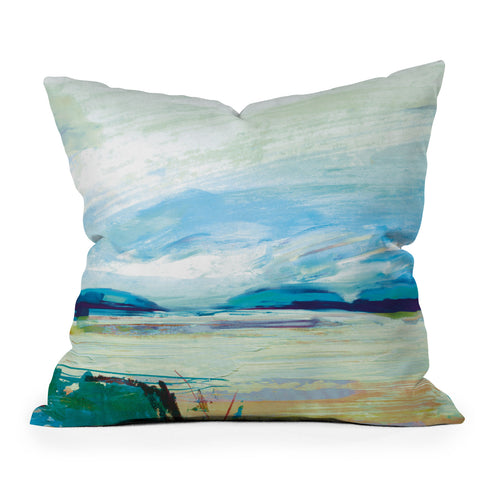 Dan Hobday Art Land Outdoor Throw Pillow
