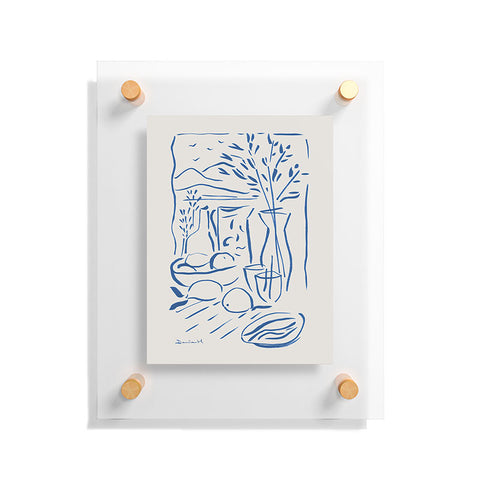 Dan Hobday Art Mediterranean View Floating Acrylic Print