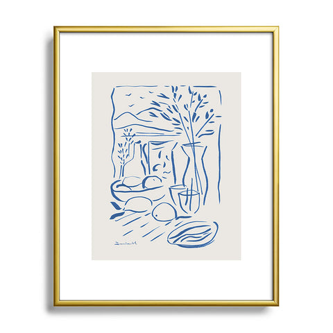 Dan Hobday Art Mediterranean View Metal Framed Art Print