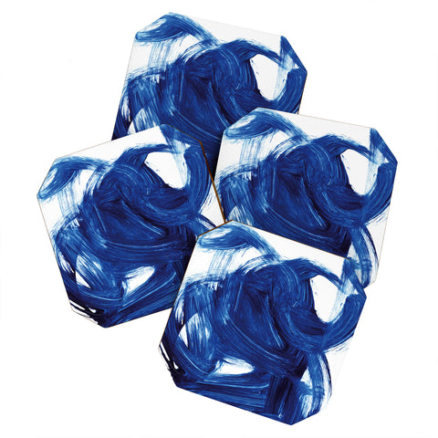 Dan Hobday Art Navy Brush Coaster Set