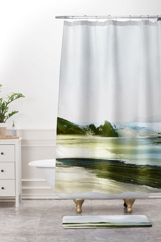 Dan Hobday Art Padstow Shower Curtain And Mat