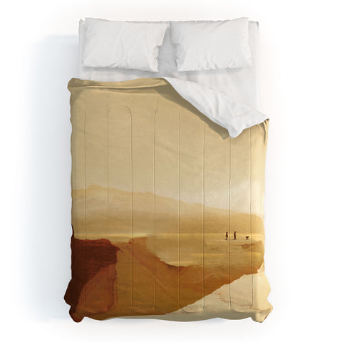 Dan Hobday Art Sunset Walk Comforter