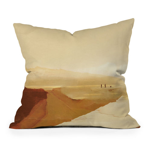 Dan Hobday Art Sunset Walk Outdoor Throw Pillow