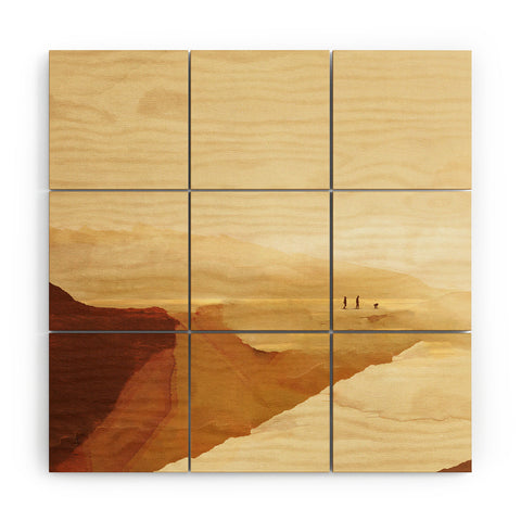 Dan Hobday Art Sunset Walk Wood Wall Mural