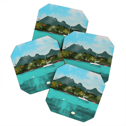 Dan Hobday Art Tropical View Coaster Set
