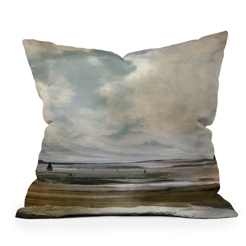 Dan Hobday Art Vintage Seascape Art Outdoor Throw Pillow