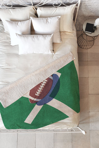 Daniel Coulmann BALLS American Football II Fleece Throw Blanket