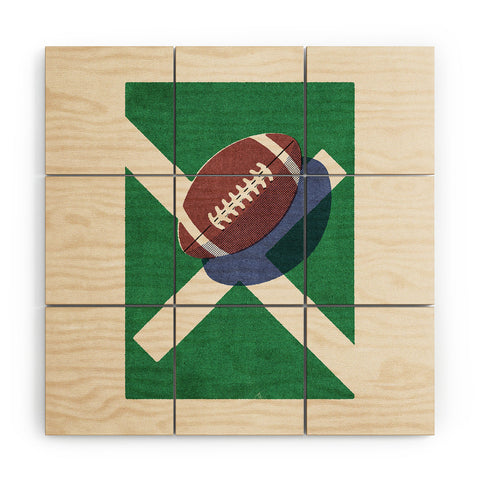 Daniel Coulmann BALLS American Football II Wood Wall Mural