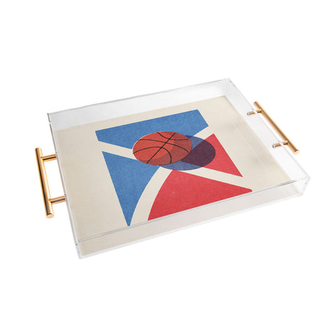 Daniel Coulmann BALLS Basketball outdoor II Acrylic Tray