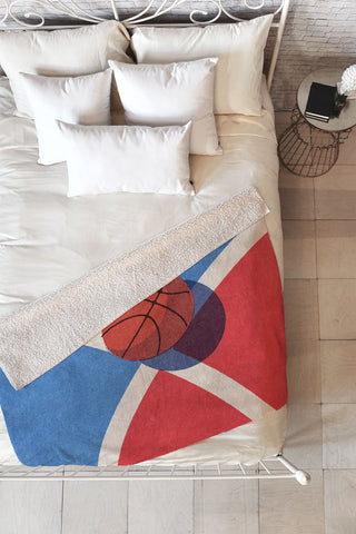 Daniel Coulmann BALLS Basketball outdoor II Fleece Throw Blanket
