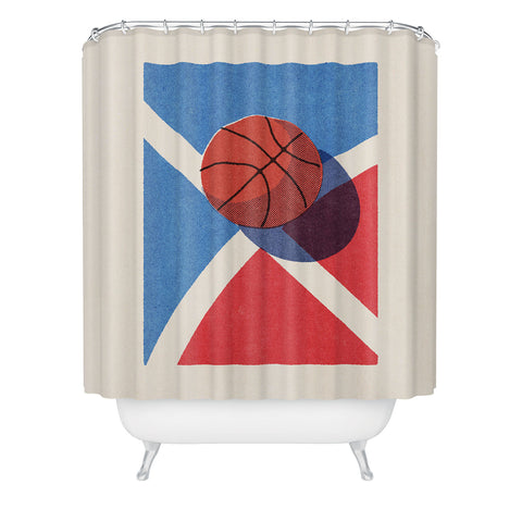 Daniel Coulmann BALLS Basketball outdoor II Shower Curtain