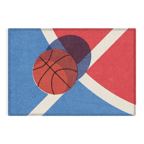 Daniel Coulmann BALLS Basketball outdoor II Outdoor Rug