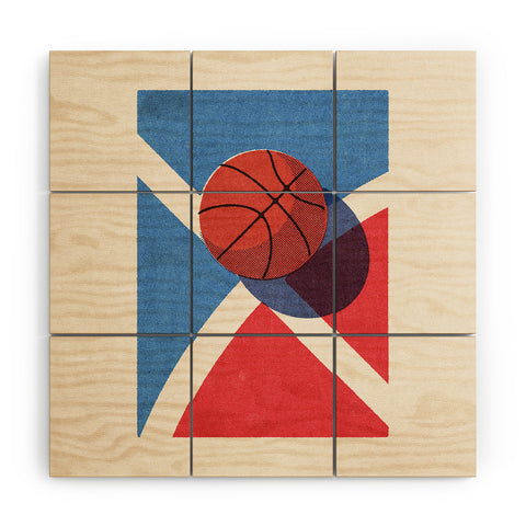 Daniel Coulmann BALLS Basketball outdoor II Wood Wall Mural
