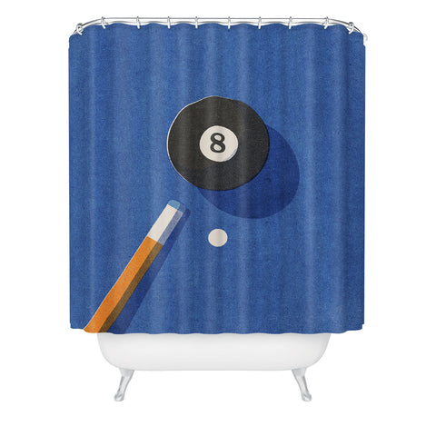 Daniel Coulmann BALLS Billiards ball 8 I Shower Curtain