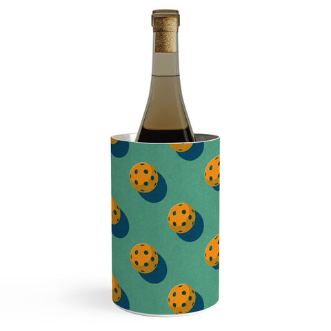 Daniel Coulmann BALLS Pickleball pattern Wine Chiller