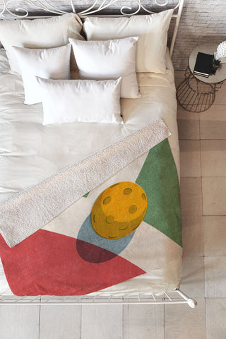 Daniel Coulmann BALLS Pickleball Fleece Throw Blanket