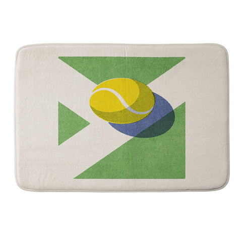 Daniel Coulmann BALLS Tennis grass court II Memory Foam Bath Mat