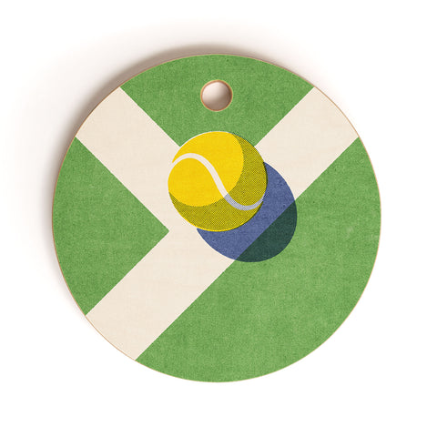 Daniel Coulmann BALLS Tennis grass court II Cutting Board Round