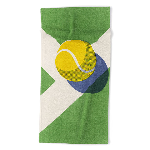 Daniel Coulmann BALLS Tennis grass court II Beach Towel