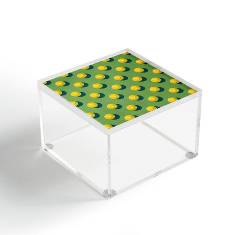 Daniel Coulmann BALLS Tennis grass court pattern Acrylic Box