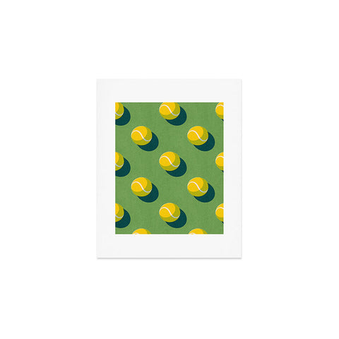 Daniel Coulmann BALLS Tennis grass court pattern Art Print