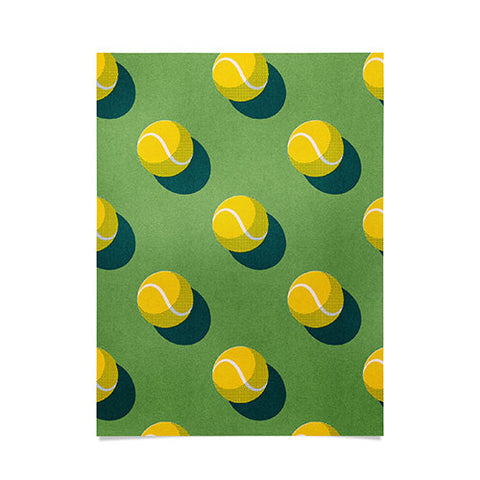 Daniel Coulmann BALLS Tennis grass court pattern Poster