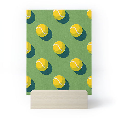 Daniel Coulmann BALLS Tennis grass court pattern Mini Art Print