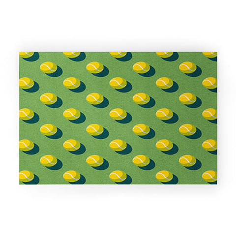 Daniel Coulmann BALLS Tennis grass court pattern Welcome Mat