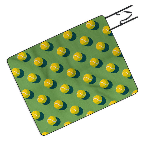 Daniel Coulmann BALLS Tennis grass court pattern Picnic Blanket