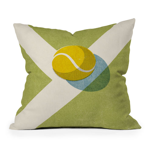 Daniel Coulmann BALLS Tennis Grass Court Outdoor Throw Pillow