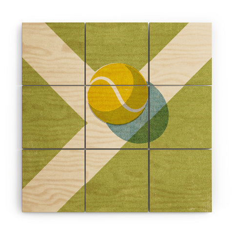 Daniel Coulmann BALLS Tennis Grass Court Wood Wall Mural