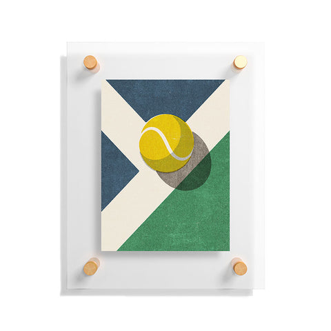 Daniel Coulmann BALLS Tennis Hard Court Floating Acrylic Print