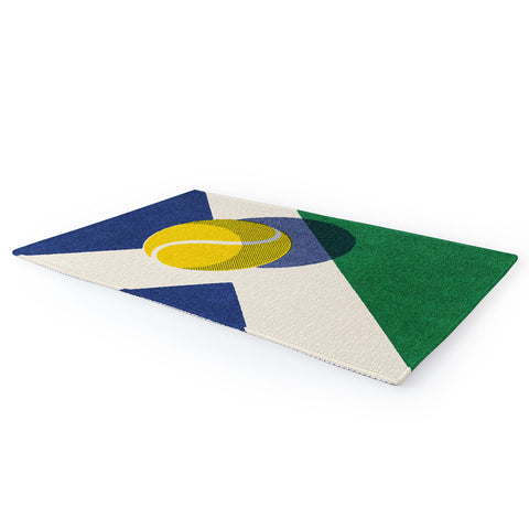Daniel Coulmann BALLS Tennis hard court I Area Rug
