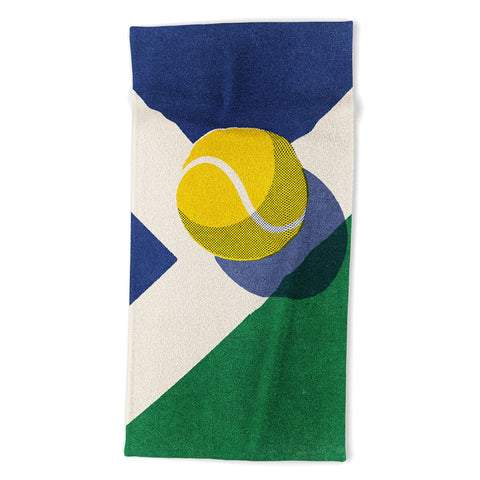 Daniel Coulmann BALLS Tennis hard court I Beach Towel