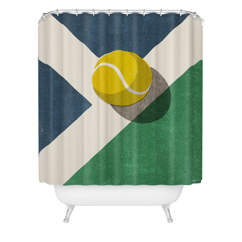 Daniel Coulmann BALLS Tennis Hard Court Shower Curtain