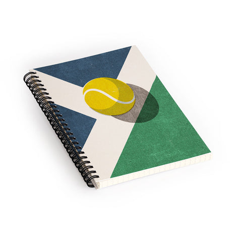 Daniel Coulmann BALLS Tennis Hard Court Spiral Notebook