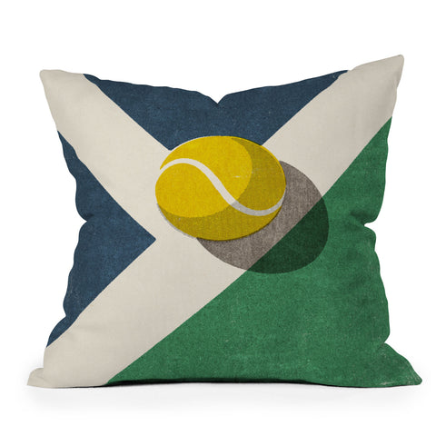 Daniel Coulmann BALLS Tennis Hard Court Outdoor Throw Pillow
