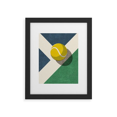 Daniel Coulmann BALLS Tennis Hard Court Framed Art Print