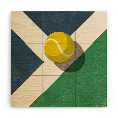 Daniel Coulmann BALLS Tennis Hard Court Wood Wall Mural