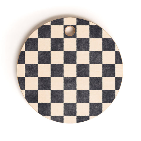 Daniel Coulmann CHECKER 001 Graphite Cutting Board Round