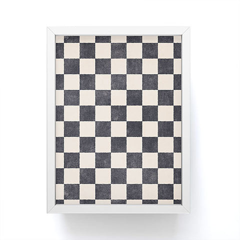 Daniel Coulmann CHECKER 001 Graphite Framed Mini Art Print