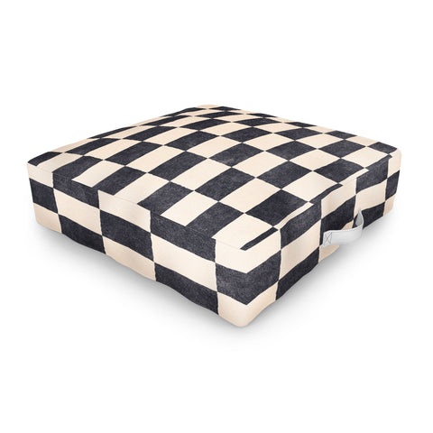 Daniel Coulmann CHECKER 001 Graphite Outdoor Floor Cushion