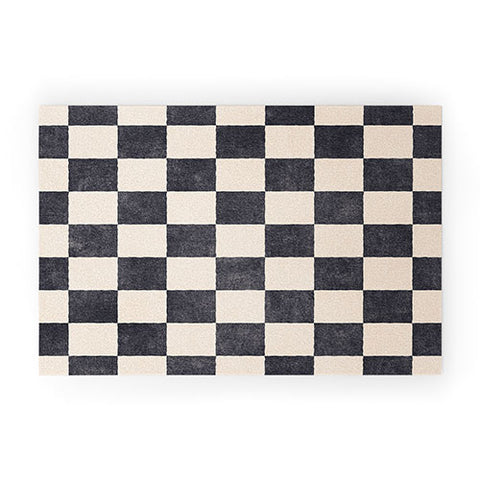 Daniel Coulmann CHECKER 001 Graphite Welcome Mat