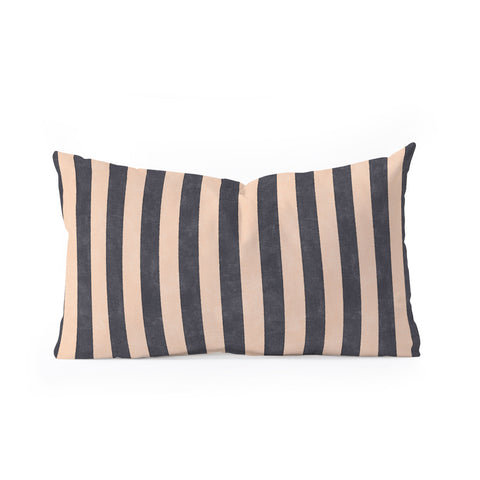 Daniel Coulmann STRIPES 001 P Basaltic Oblong Throw Pillow