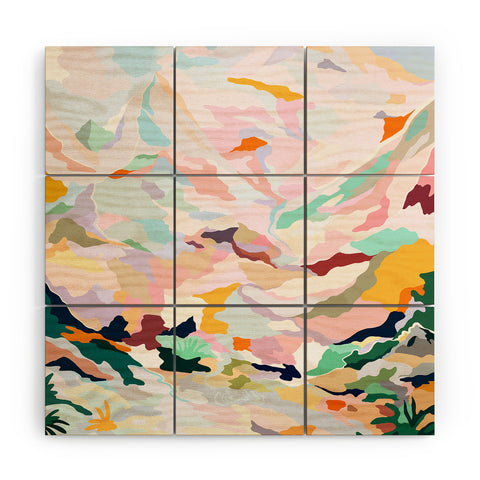 Danse de Lune alpine I Wood Wall Mural