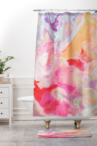 Danse de Lune focus I Shower Curtain And Mat