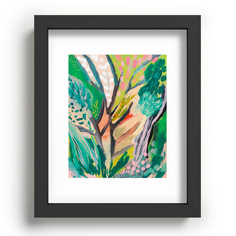 Danse de Lune tree and leaf abstract Recessed Framing Rectangle